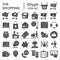 Shopping online glyph icon set, internet store symbols collection, vector sketches, logo illustrations, commercial signs