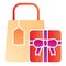 Shopping package flat icon. Shopping gifts color icons in trendy flat style. Presents gradient style design, designed