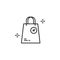 Shopping, packet, airport icon. Element of airport line color icon