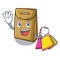 Shopping paper bag isolated with the character