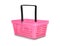 Shopping pink basket isolated on white background