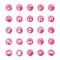 Shopping pink icons