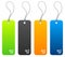 Shopping price tags in 4 colors