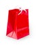 Shopping red paper bag template with clean blank