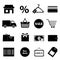 Shopping related icon set