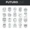 Shopping and Retail Futuro Line Icons Set