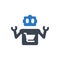 Shopping robot service icon