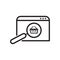 Shopping search outline icon. vector design illustration