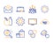 Shopping, Search statistics and Approved mail icons set. Smile, Apple and Sun signs. Vector