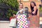 Shopping with a smile. Shopping and perfect mood. Beautiful girl with shopping bags