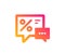 Shopping speech bubble icon. Special offer. Vector