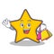 Shopping star character cartoon style