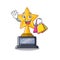 Shopping star trophy with the character shape