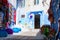 Shopping street in Chefchaouen, Morocco