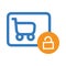 shopping, tick, safety, shield, online, computer, mobile, cart, shopping bag, safety shopping icon