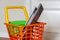 Shopping trolley with children`s books