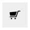 Shopping trolley icon. Gray background. Vector illustration.