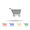 shopping trolley multi color style icon. Simple thin line, outline vector of web icons for ui and ux, website or mobile