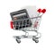 Shopping Trolley With Receipts And Calculator