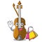 Shopping violin in the shape cartoon wood