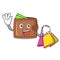 Shopping wallet character cartoon style
