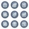 Shopping web icons, mineral circle buttons series