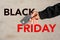 Shoppoholic with credit card ready for black friday big sales and rush. Spendings on black friday. Shopping