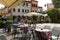 Shops, bars and restaurants in Lazise at Garda Lake.