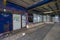 shops in the commercial area of ??the old and deactivated train station in the city of Barreiro, in a state of degradation