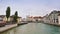 Shops and houses along the bank of Reuss River in Lucerne, Switzerland