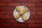 Shor roll Bhog sweet served in plate isolated on background top view of bangladeshi dessert food