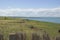 The shore of the lake and beautiful cloudy landscape. Khakassia, lake Bele