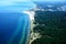 The Shore of Lake Michigan from a Bird's Eye View