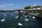 Shore of the Leman lake in Geneva city