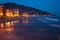 Shore by night at Alassio