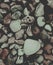 Shore pebbles shell color dark sea grey rock