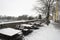 Shore and Promenade at the River Lech in Landsberg in the Winter