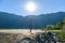 Shore of San Lucas Toliman - village at lake Atitlan, Department of Solola in Guatemala