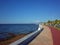 The shorefront promenade of Campeche in Mexico