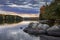 Shoreline of an Autumn Lake at Sunset - Ontario, Canada