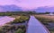 The shoreline of the bay at Paradise Point, Queensland at sunrise