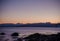 Shoreline of Fjords, taken at Bakkejord, near Tromso Norway March 2019