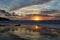 Shoreline Sunset Reflections, Torrance State Beach, Los Angeles County, California