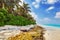 Shoreline of a tropical island in the Maldives