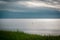 Shoreline view of Lake Erie from Euclid Beach Park in Cleveland, Ohio