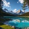 The Shores from Emerald lake in Yoho National park are in British Columbia, Cana...