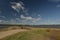 Shores of Poole harbour from Studland Heath near Swanage on Dorset Coast