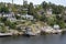 Shoreside homes on the archipelago leading to Stockholm