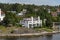 Shoreside homes on the archipelago leading to Stockholm