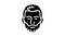 short beard hair style glyph icon animation